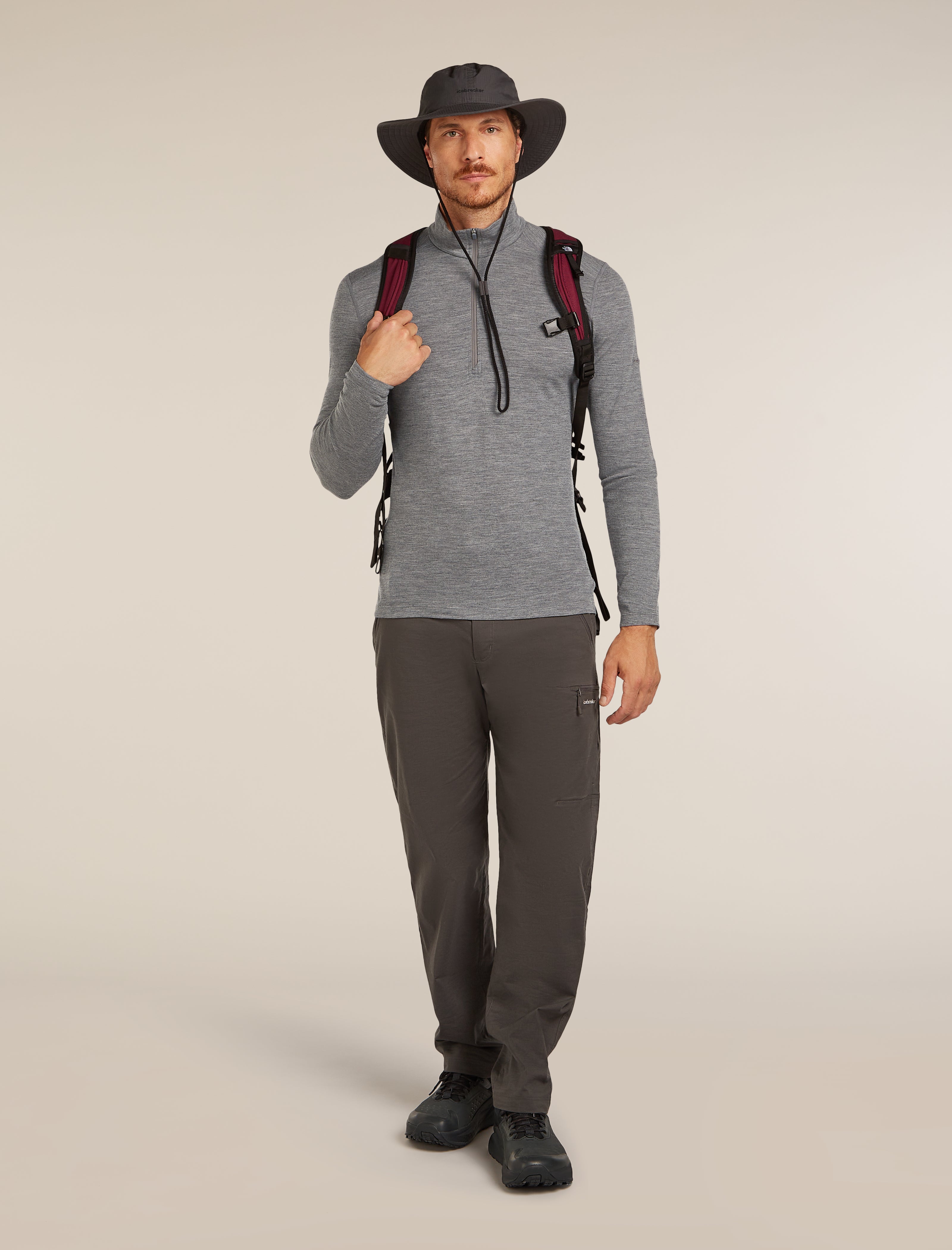 Men's Merino 200 Oasis Long Sleeve Half Zip Thermal Top| icebreaker