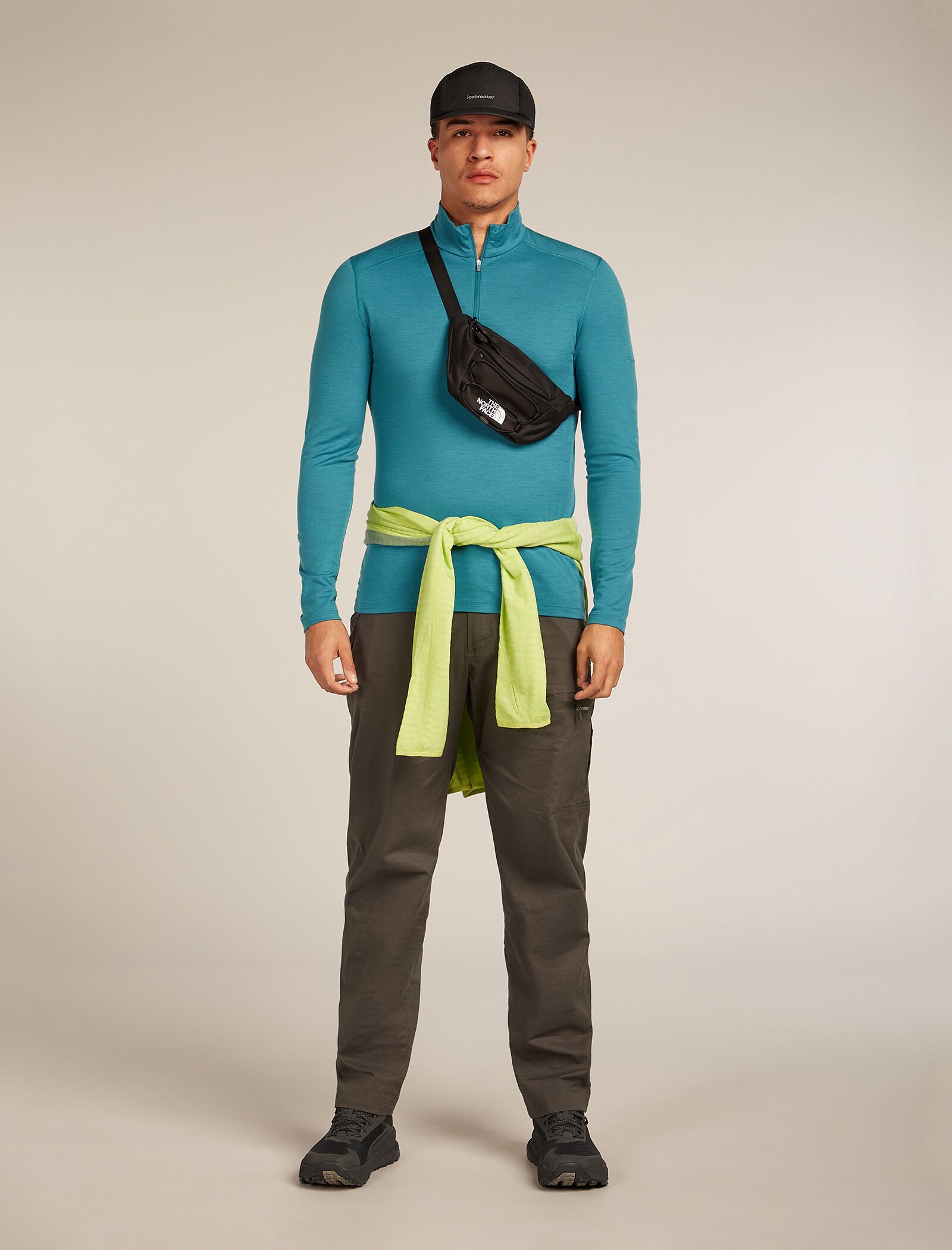 Men's Merino 200 Oasis Long Sleeve Half Zip Thermal Top| icebreaker