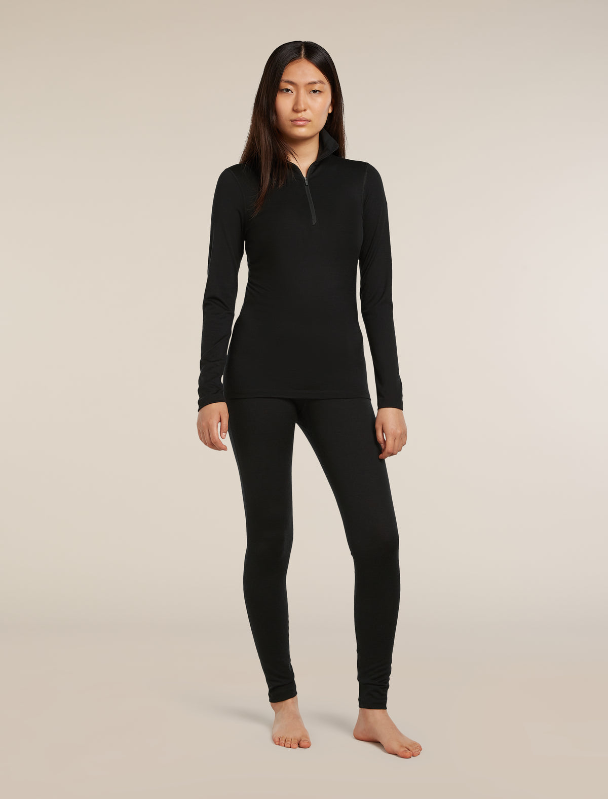 Women's 200 Oasis Half Zip Thermal Top Black - 3