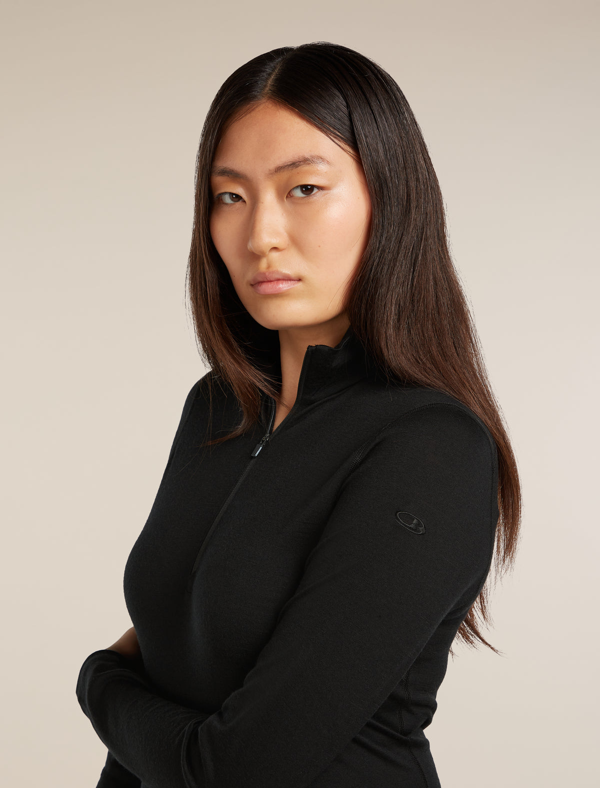 Women's 200 Oasis Half Zip Thermal Top Black - 6