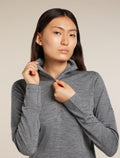 Women's 200 Oasis Half Zip Thermal Top Gritstone Heather - 5