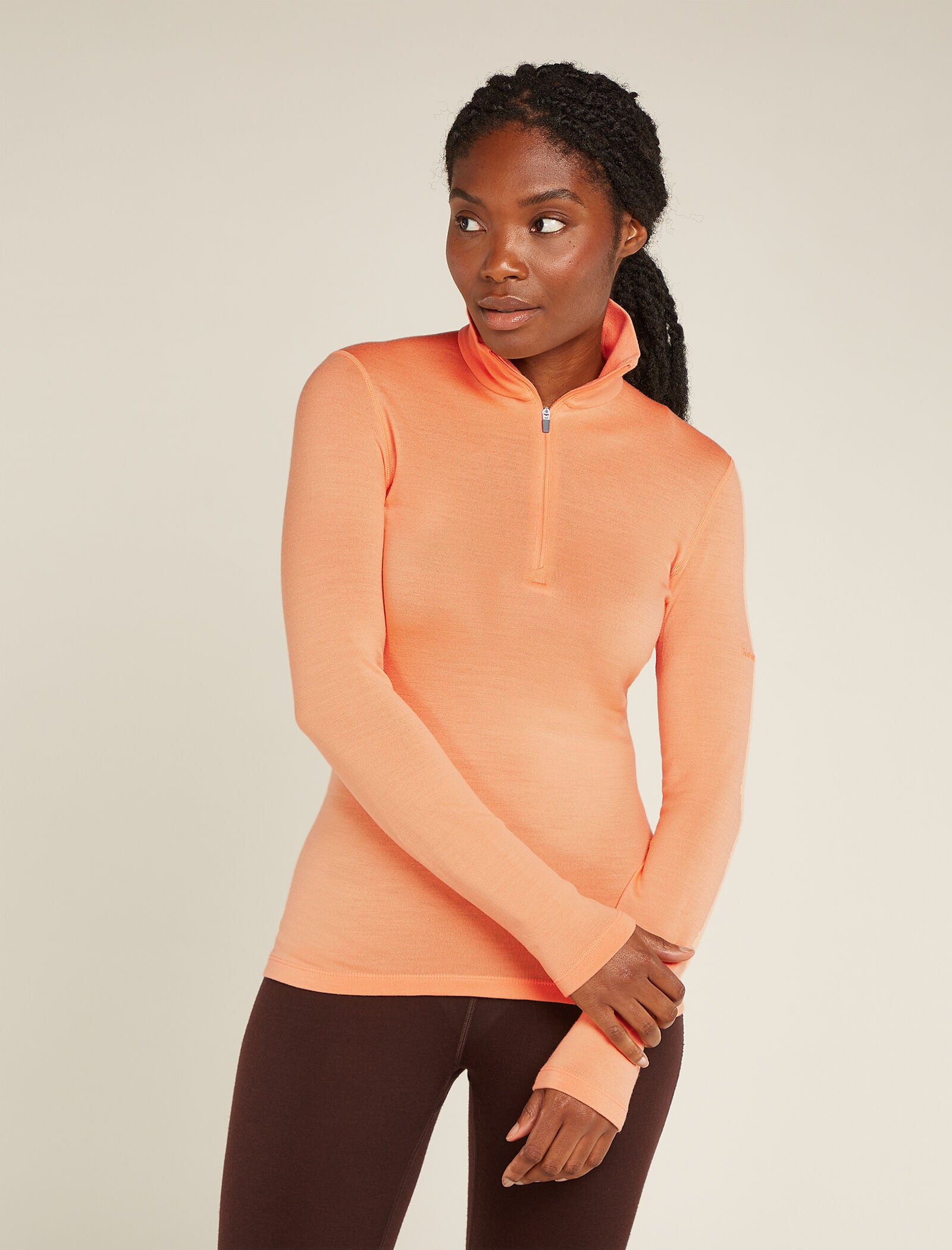 Dames 260 Tech Thermisch Lang Mouw Half Zip Top Van Merinowol
