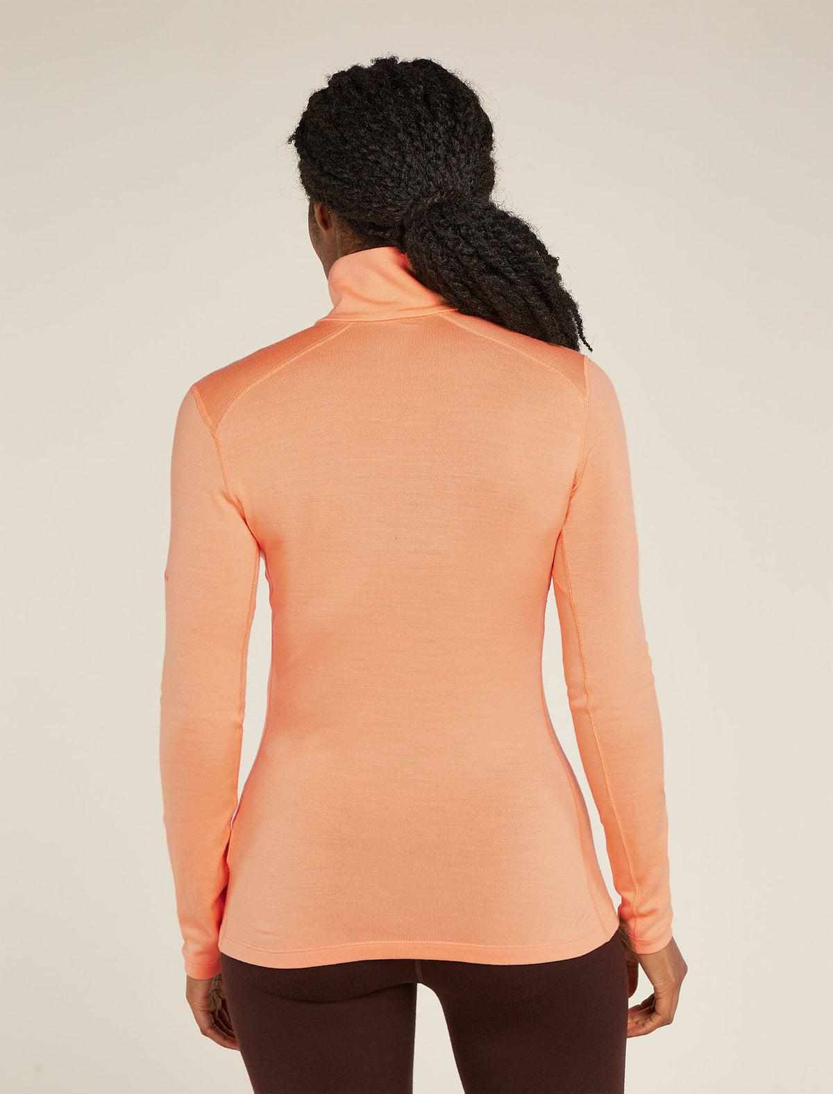 Dam 260 Tech långärmad termisk topp i merino med halvlång dragkedja  - 2