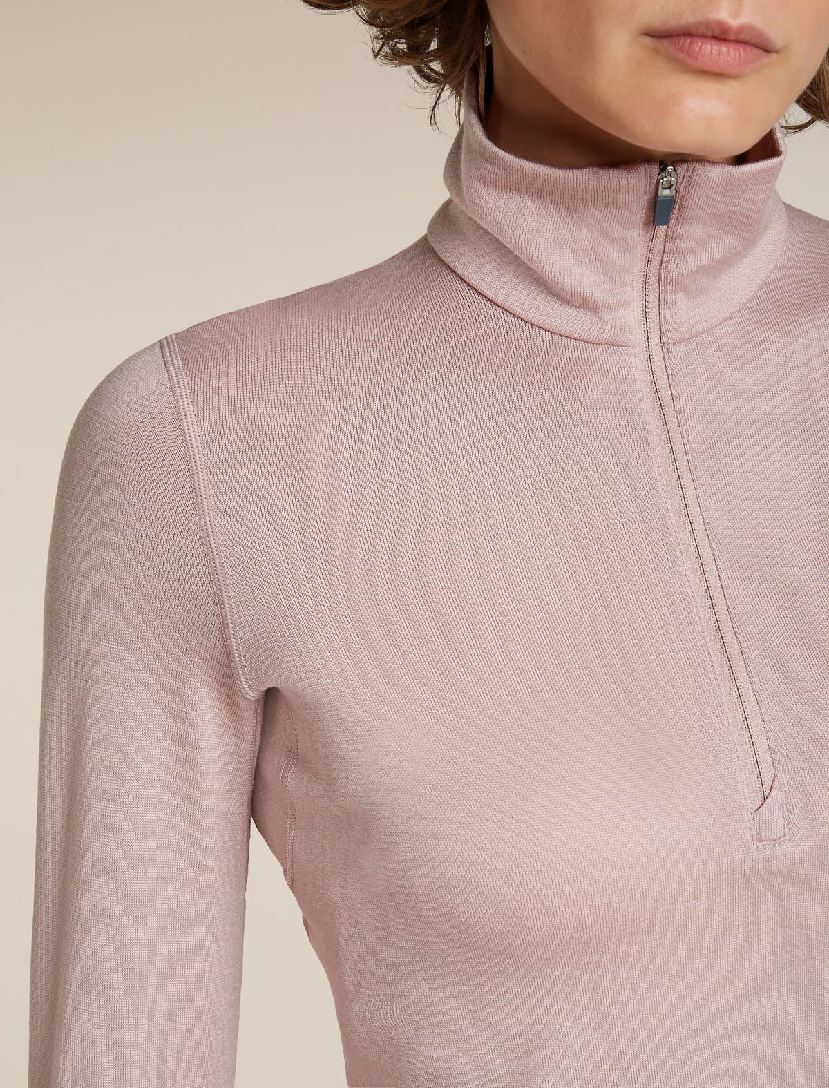 Camiseta con cierre de media cremallera 260 Oasis Pink Quartz - 9