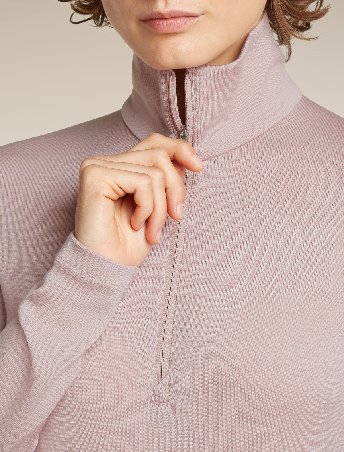 Camiseta con cierre de media cremallera 260 Oasis Pink Quartz - 6
