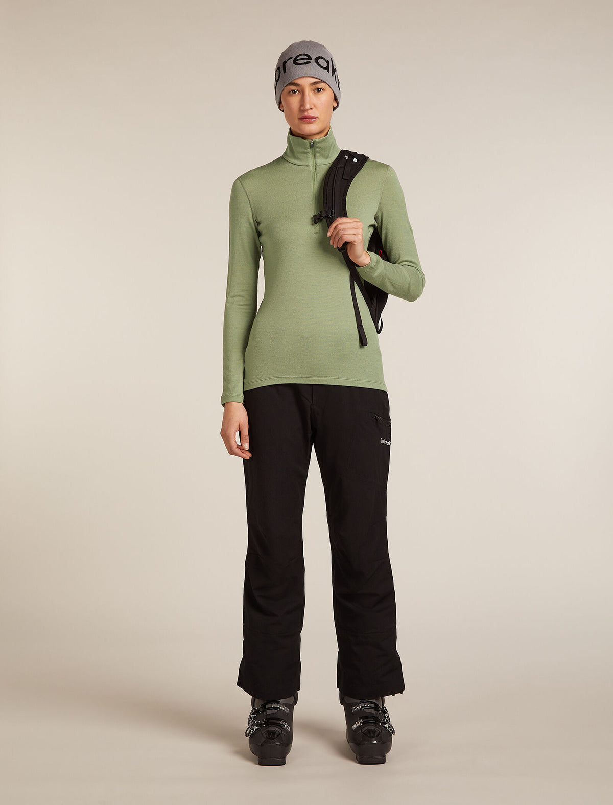 Women's 260 Tech Half Zip Thermal Top Lichen - 4