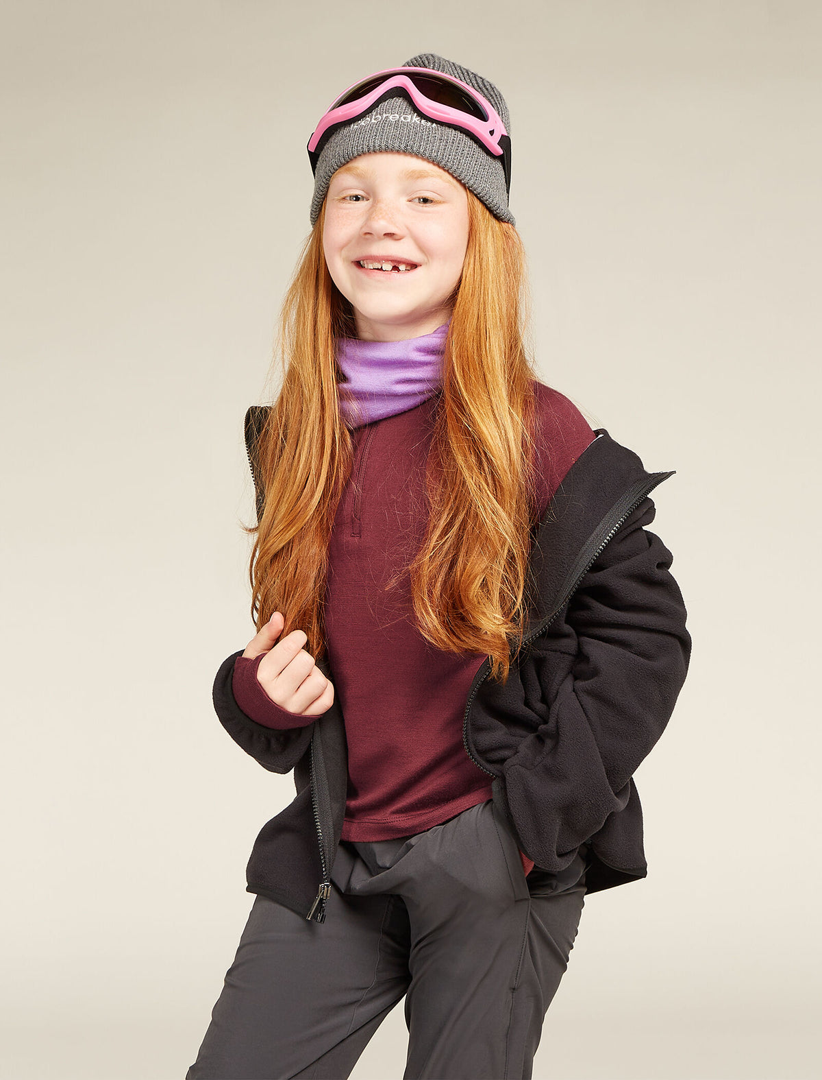 Haut isotherme à manches longues et demi-glissière 260 Tech en mérinos Kids’  - 7