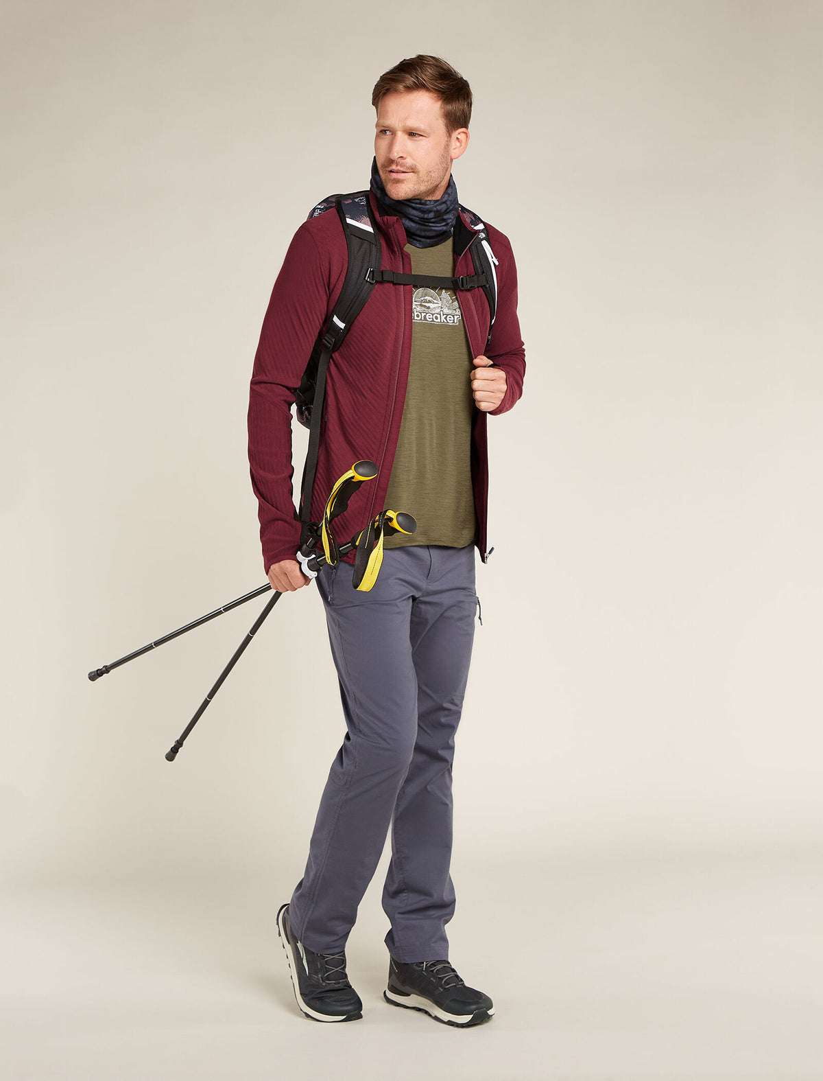 Giacca con zip in misto di lana merino Descender Uomo  - 4