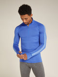 Heren 200 ZoneKnit™ thermische top met lange mouwen en halve rits van merinowol  - 1