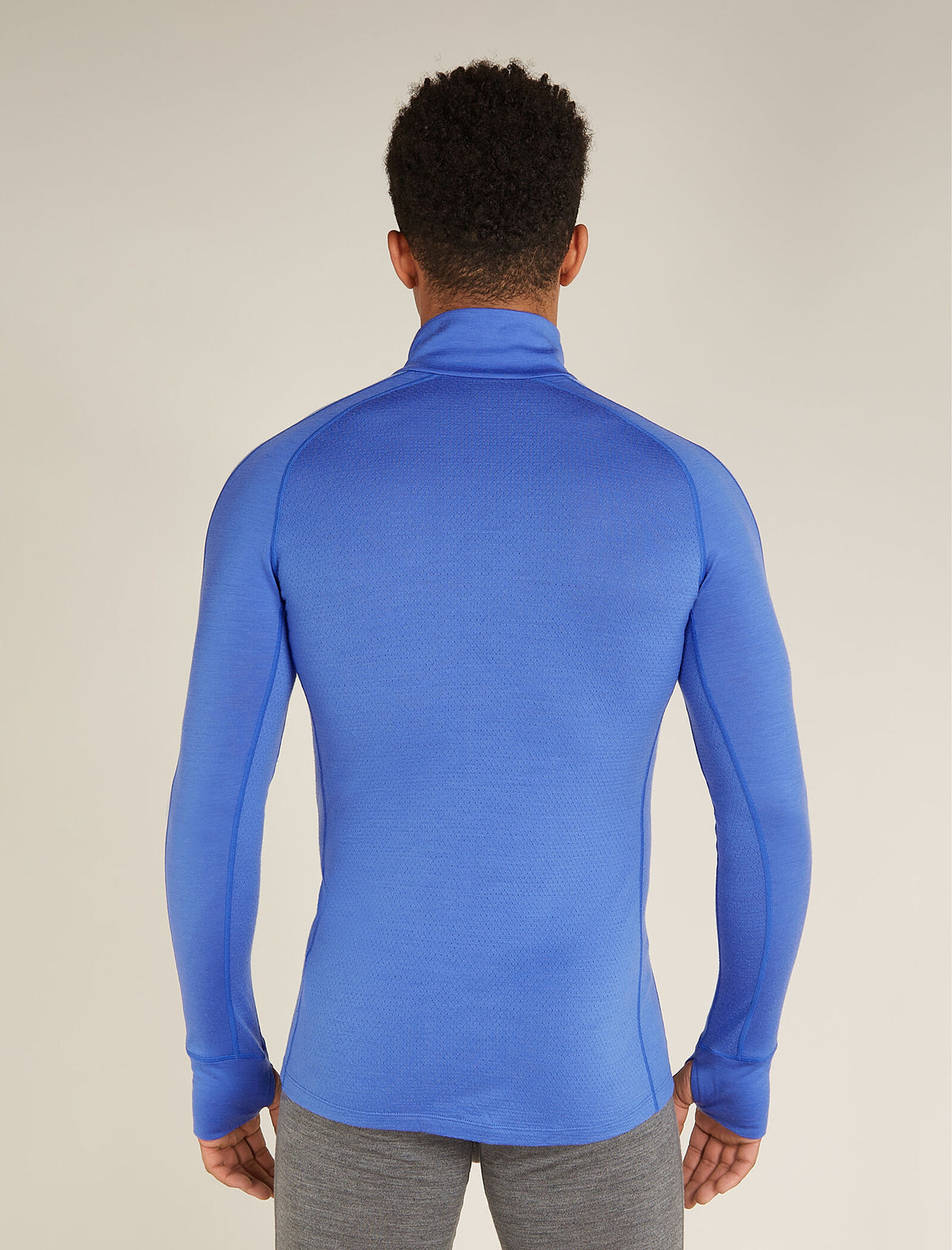 Heren 200 ZoneKnit™ thermische top met lange mouwen en halve rits van merinowol  - 2
