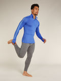 Heren 200 ZoneKnit™ thermische top met lange mouwen en halve rits van merinowol  - 3