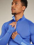 Heren 200 ZoneKnit™ thermische top met lange mouwen en halve rits van merinowol  - 7