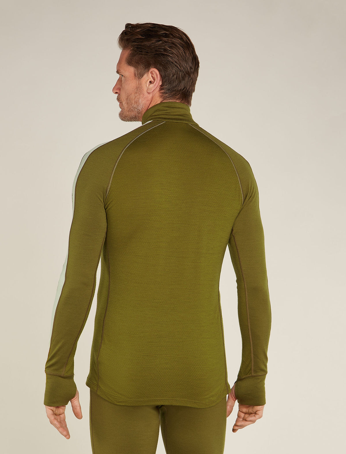 Herr 260 ZoneKnit™ långärmad termisk topp i merino med halvlång dragkedja  - 2