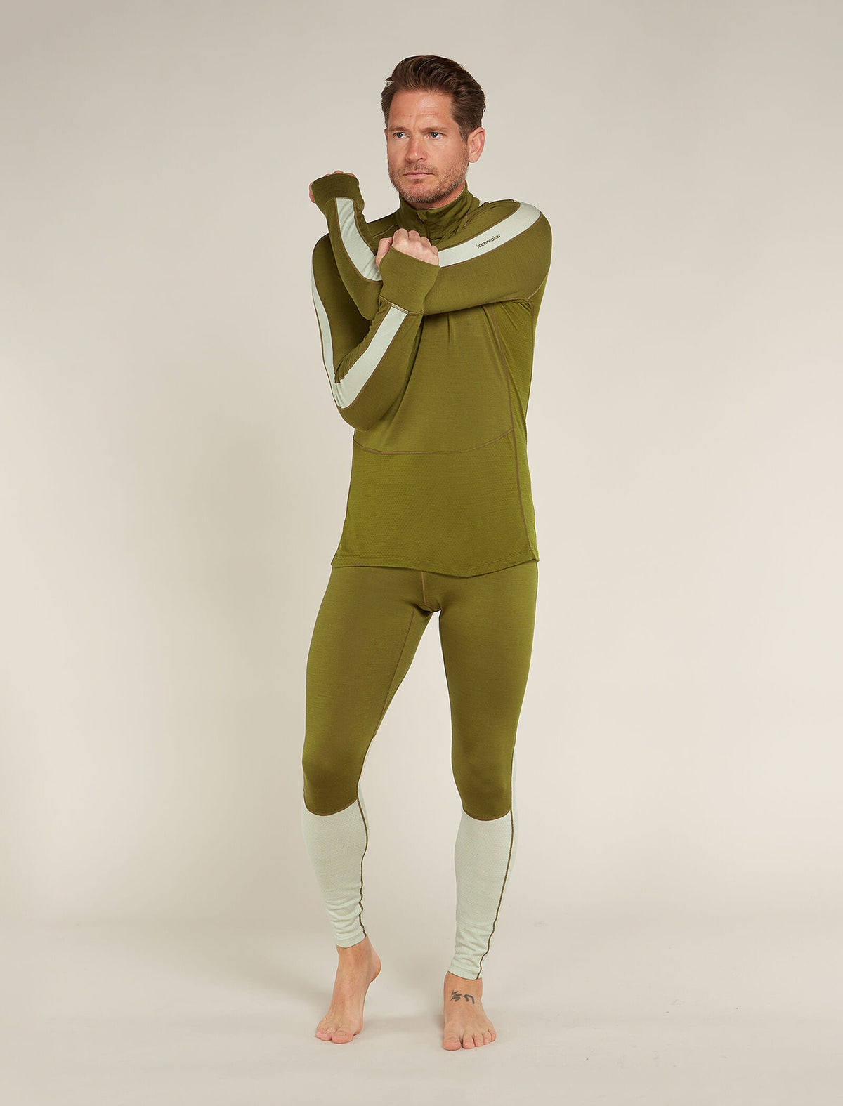 Herr 260 ZoneKnit™ långärmad termisk topp i merino med halvlång dragkedja  - 3