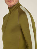 Herr 260 ZoneKnit™ långärmad termisk topp i merino med halvlång dragkedja  - 5