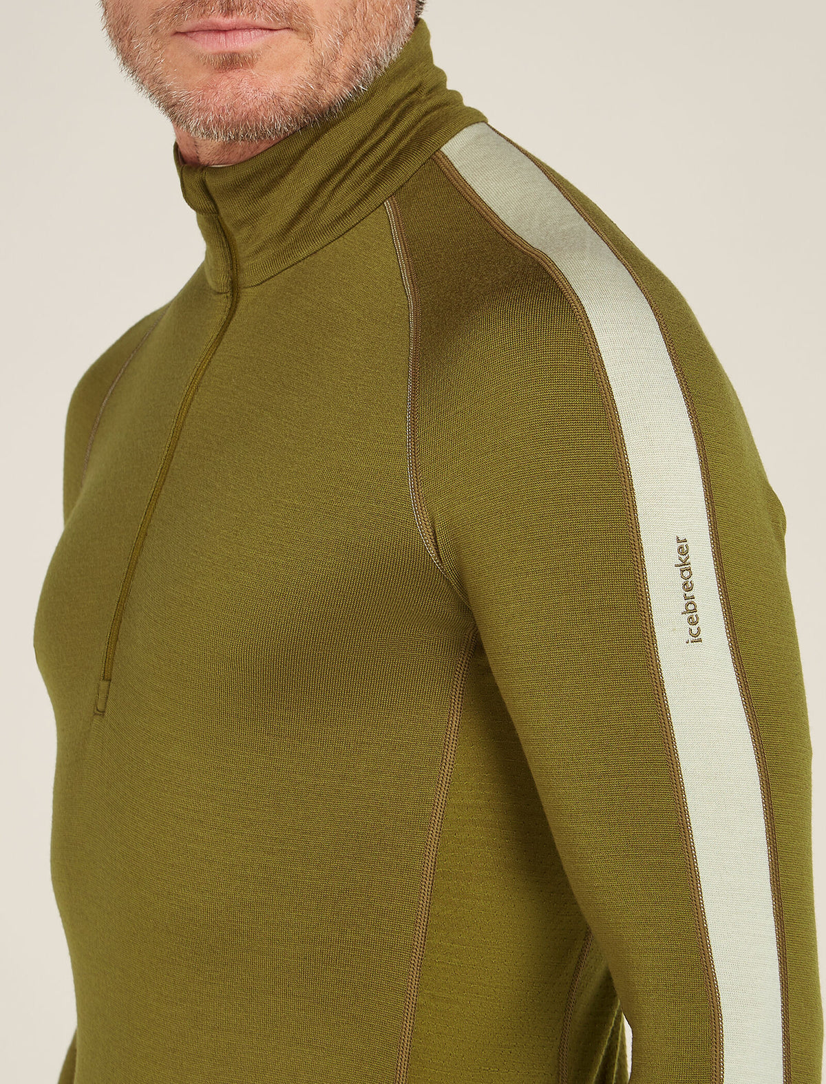 Herr 260 ZoneKnit™ långärmad termisk topp i merino med halvlång dragkedja  - 5