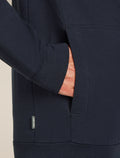 Maglia con maniche lunghe, zip e cappuccio in misto di lana merino Central Classic Uomo  - 6