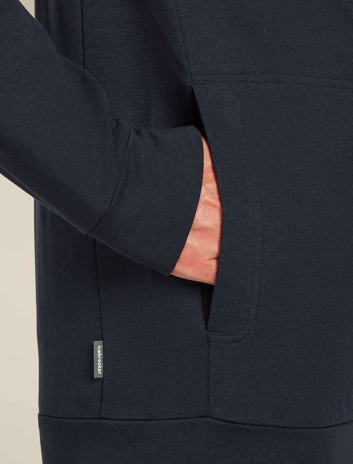 Maglia con maniche lunghe, zip e cappuccio in misto di lana merino Central Classic Uomo  - 6