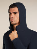 Maglia con maniche lunghe, zip e cappuccio in misto di lana merino Central Classic Uomo  - 7