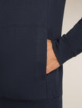 Maglia con maniche lunghe, zip e cappuccio in misto di lana merino Central Classic Uomo  - 8