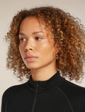Women's 300 Polar Half Zip Thermal Top Black - 6