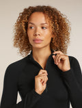 Women's 300 Polar Half Zip Thermal Top Black - 7