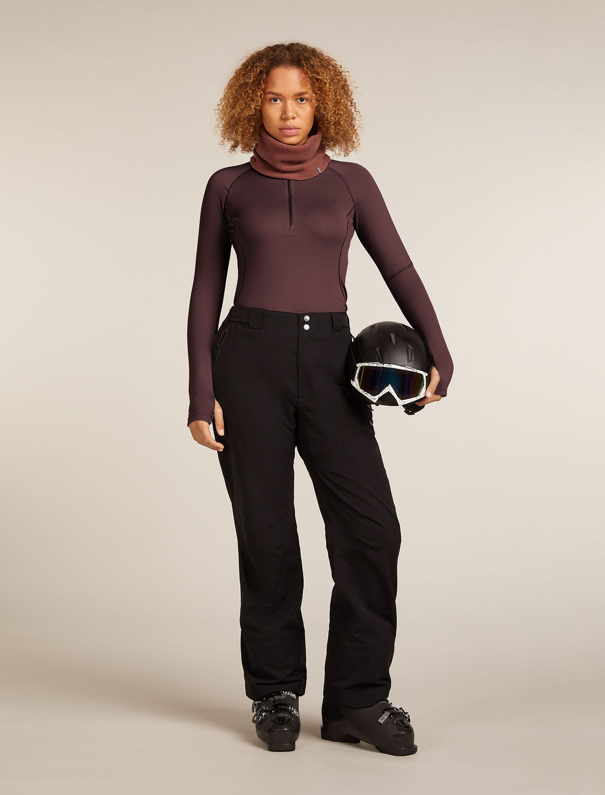 Women's 300 Polar Half Zip Thermal Top Java - 4