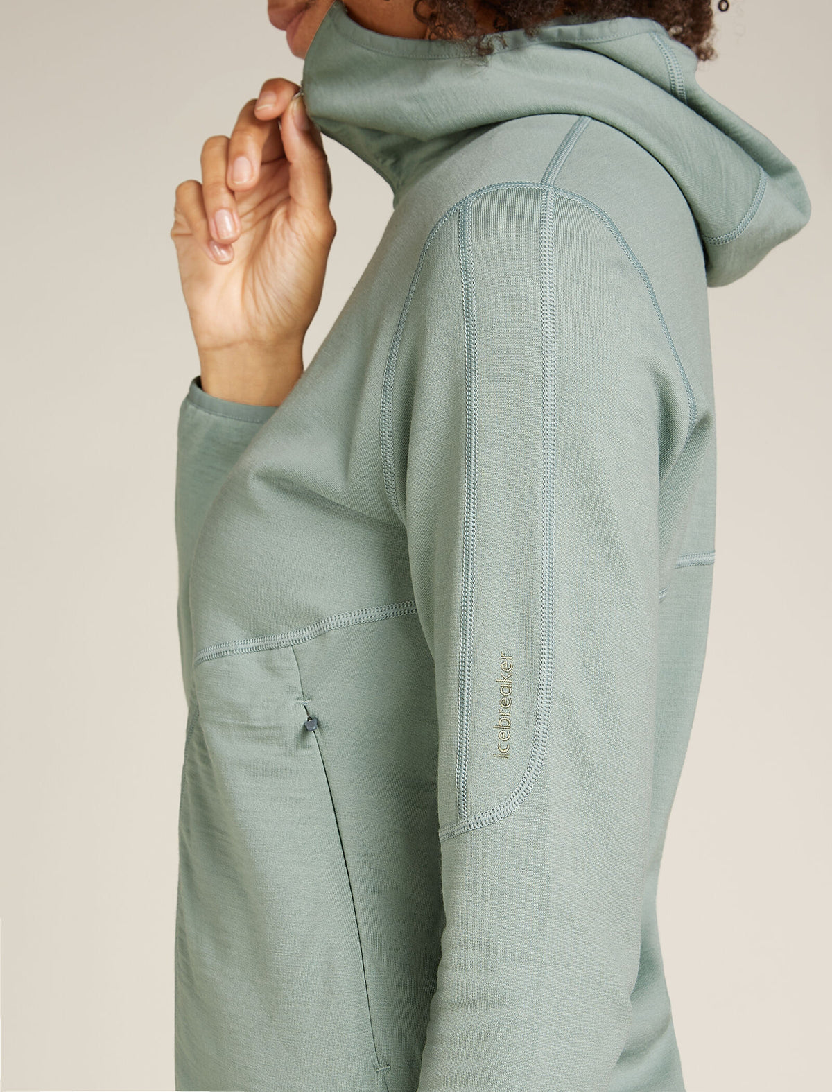 Women's Merino 560 Realfleece™ Elemental Long Sleeve Zip Hoodie Moss - 5