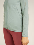 Women's Merino 560 Realfleece™ Elemental Long Sleeve Zip Hoodie Moss - 6