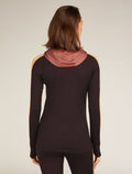 Women's Merino 200 Sonebula Long Sleeve Half Zip Thermal Hoodie Bittersweet - 2