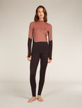 Women's Merino 200 Sonebula Long Sleeve Half Zip Thermal Hoodie Bittersweet - 3