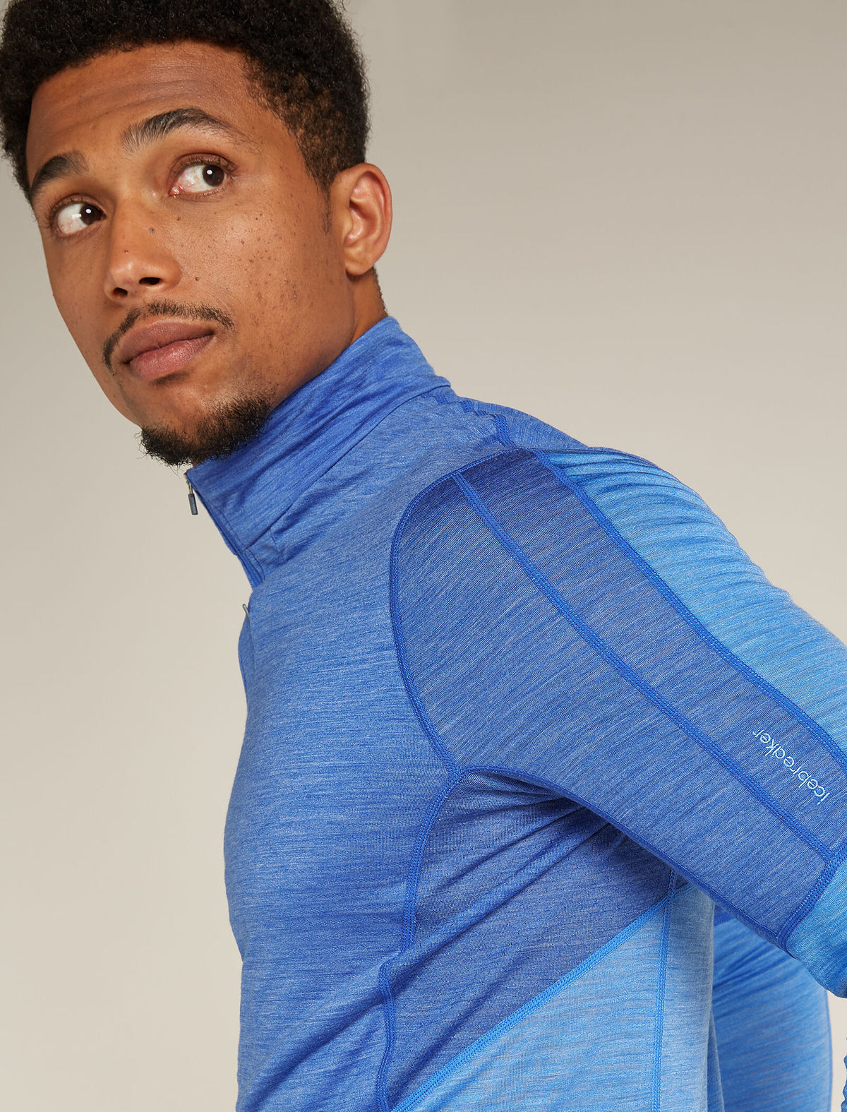 Men's Merino Blend 200 Realfleece™ Descender Long Sleeve Half Zip Top Brillant/Baja - 5