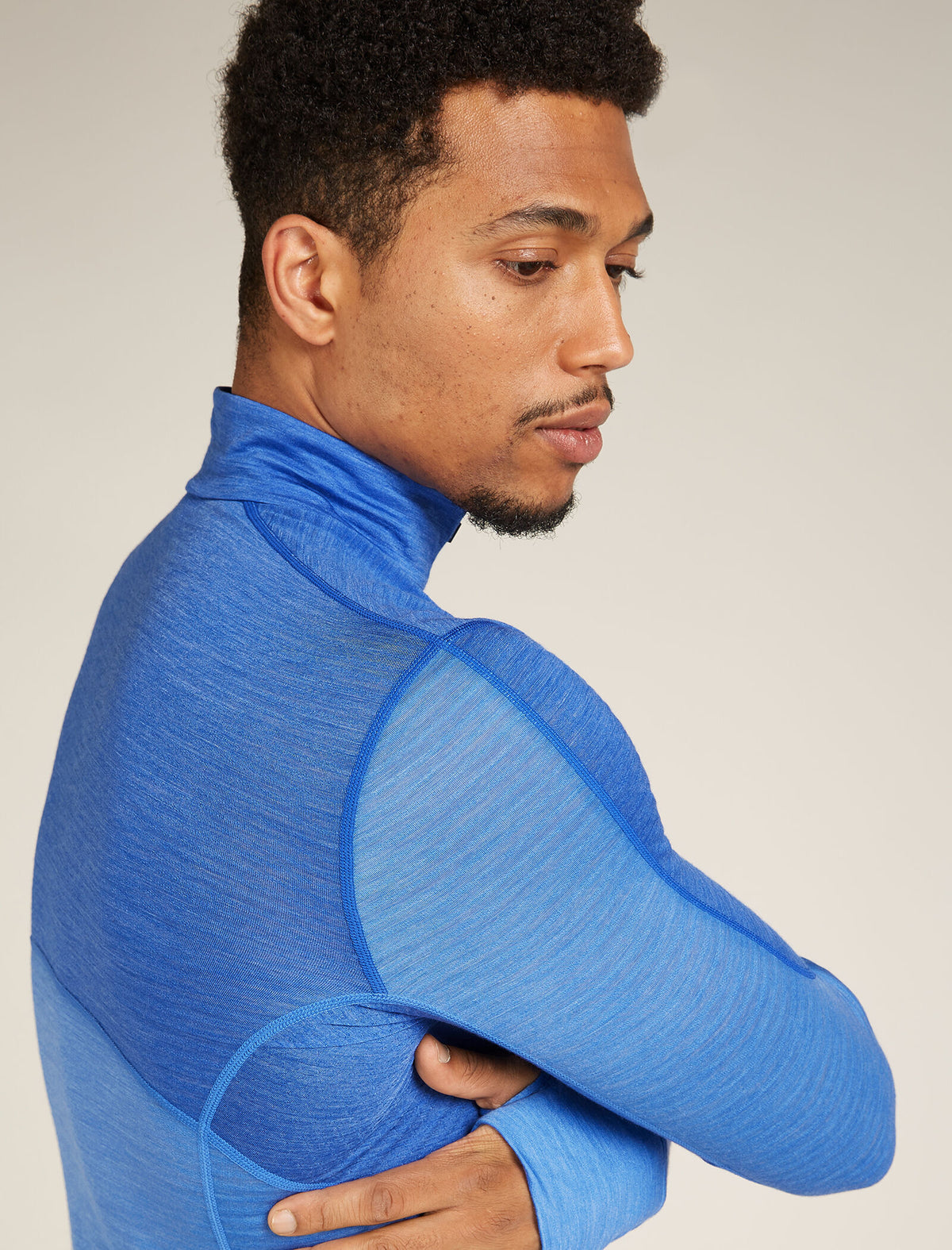 Men's Merino Blend 200 Realfleece™ Descender Long Sleeve Half Zip Top Brillant/Baja - 7