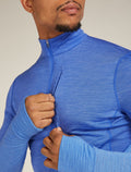 Men's Merino Blend 200 Realfleece™ Descender Long Sleeve Half Zip Top Brillant/Baja - 10
