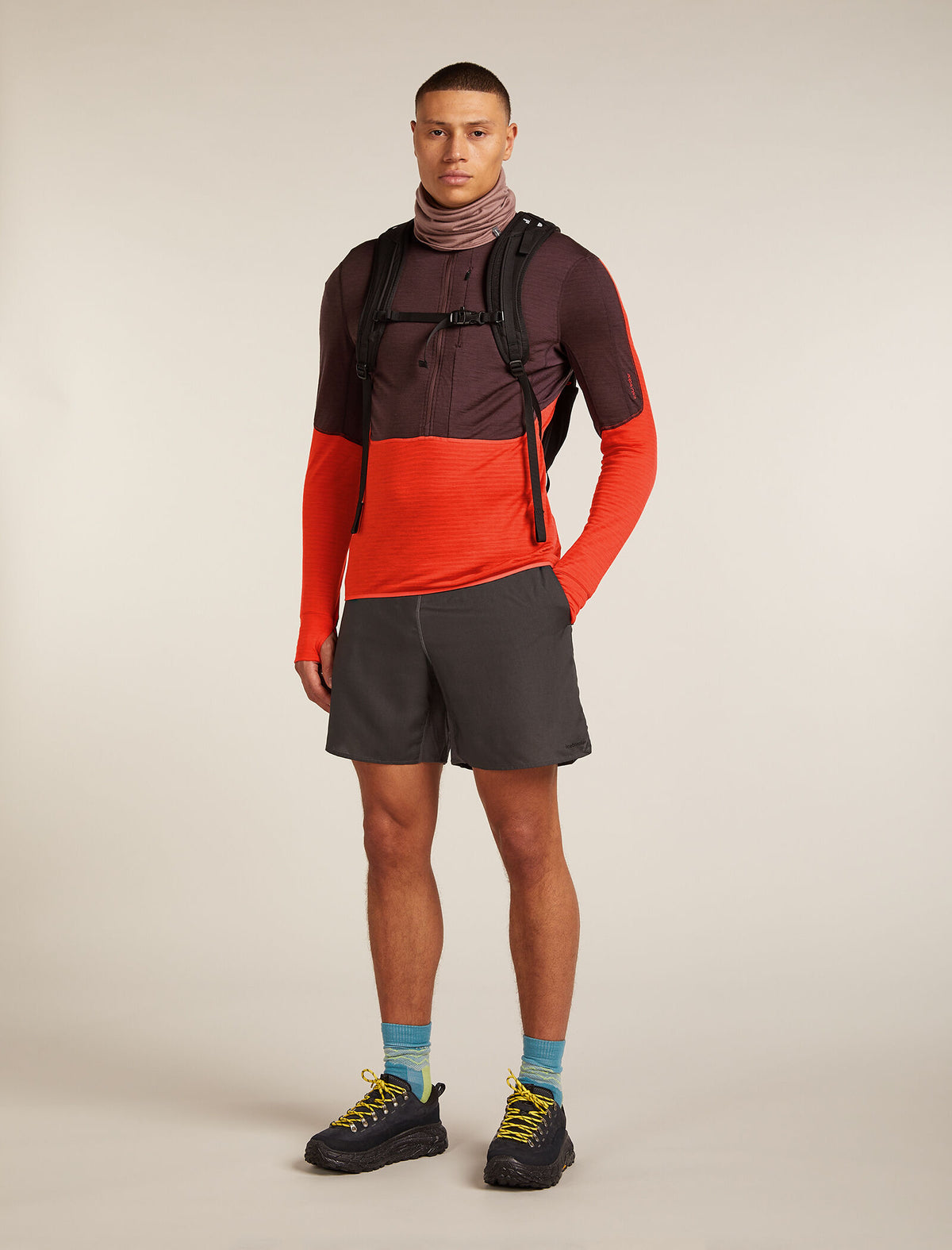 Men's 200 Descender Half Zip Java/Fervid - 4