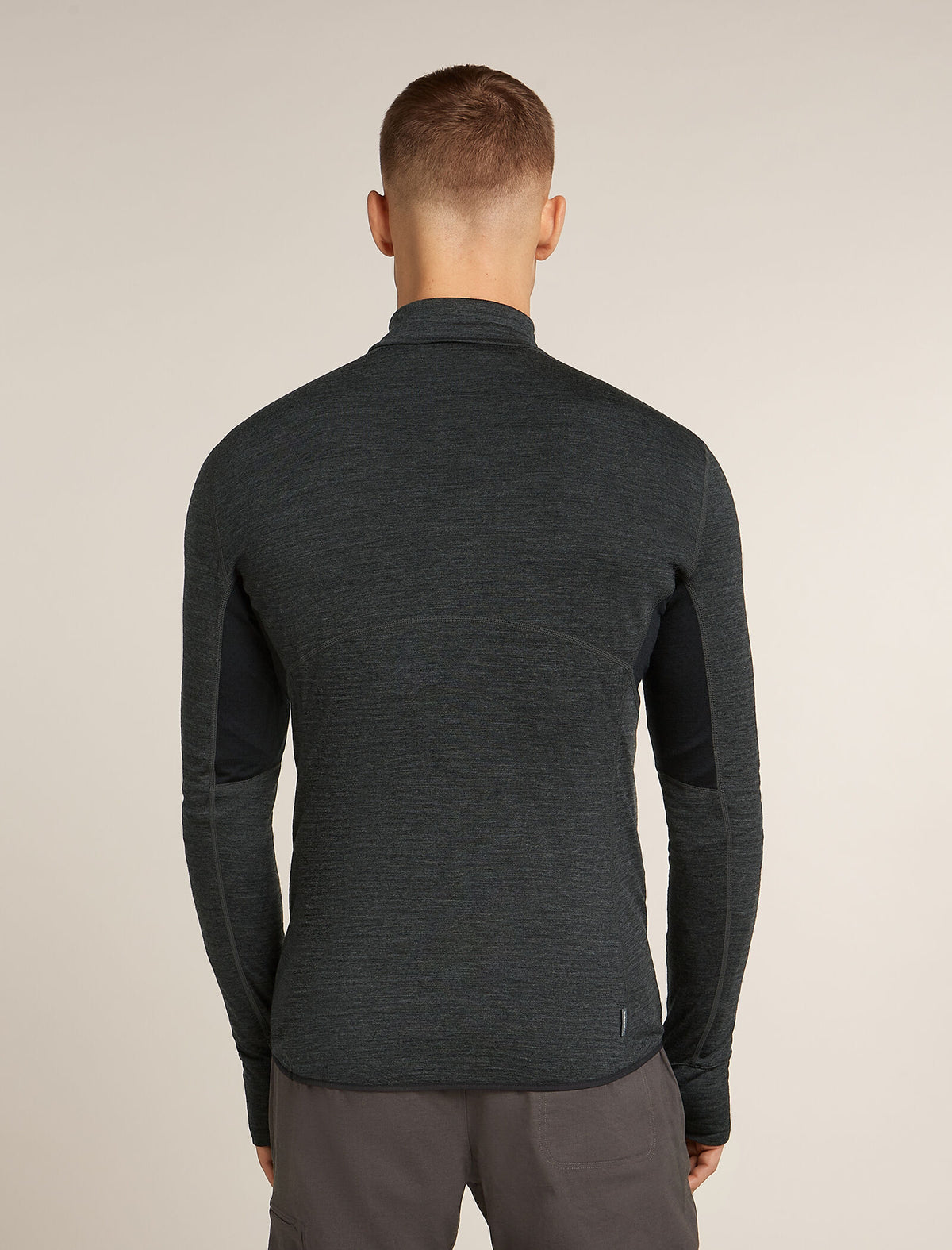 Men's 200 Descender Half Zip Jet Hthr/Black - 2