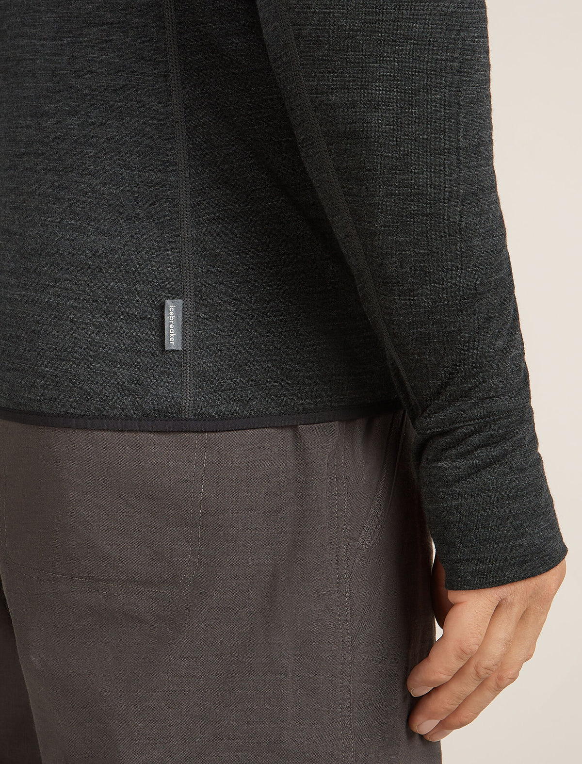 Men's 200 Descender Half Zip Jet Hthr/Black - 7