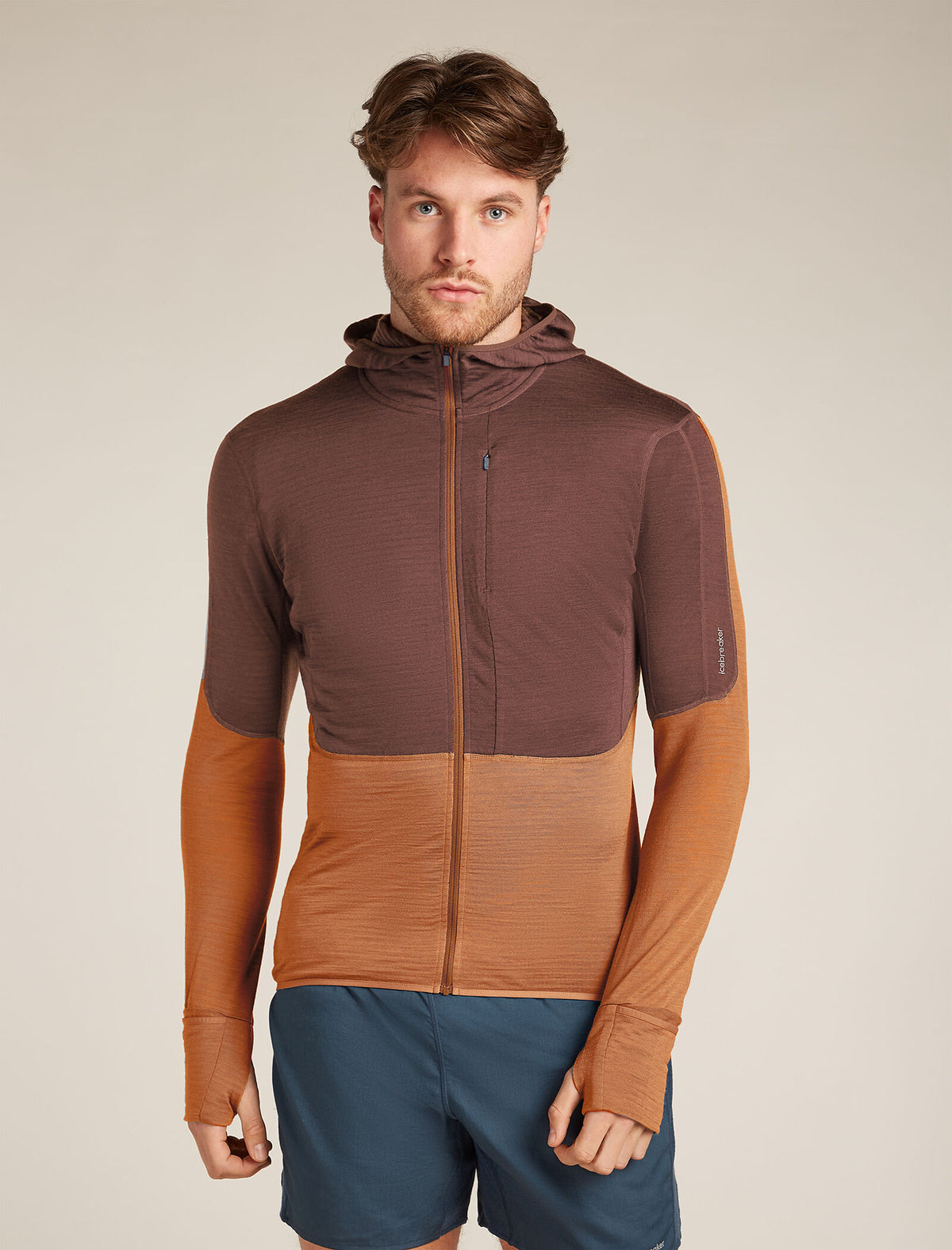 Pánské Mikina na zip s kapucí a dlouhým rukávem z merino směsi 200 Realfleece™ Descender  - 1