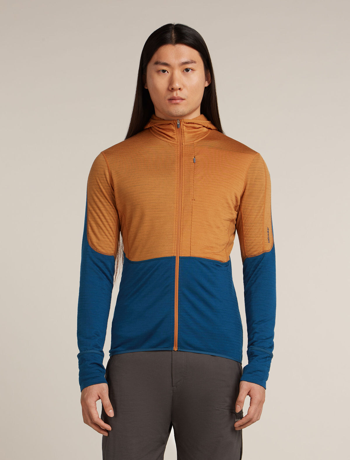 Men's 200 Descender Zip Hoodie Trail/Atlantis - 1