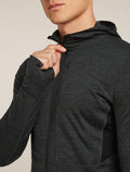 Men's 200 Descender Zip Hoodie Jet Hthr/Black - 6