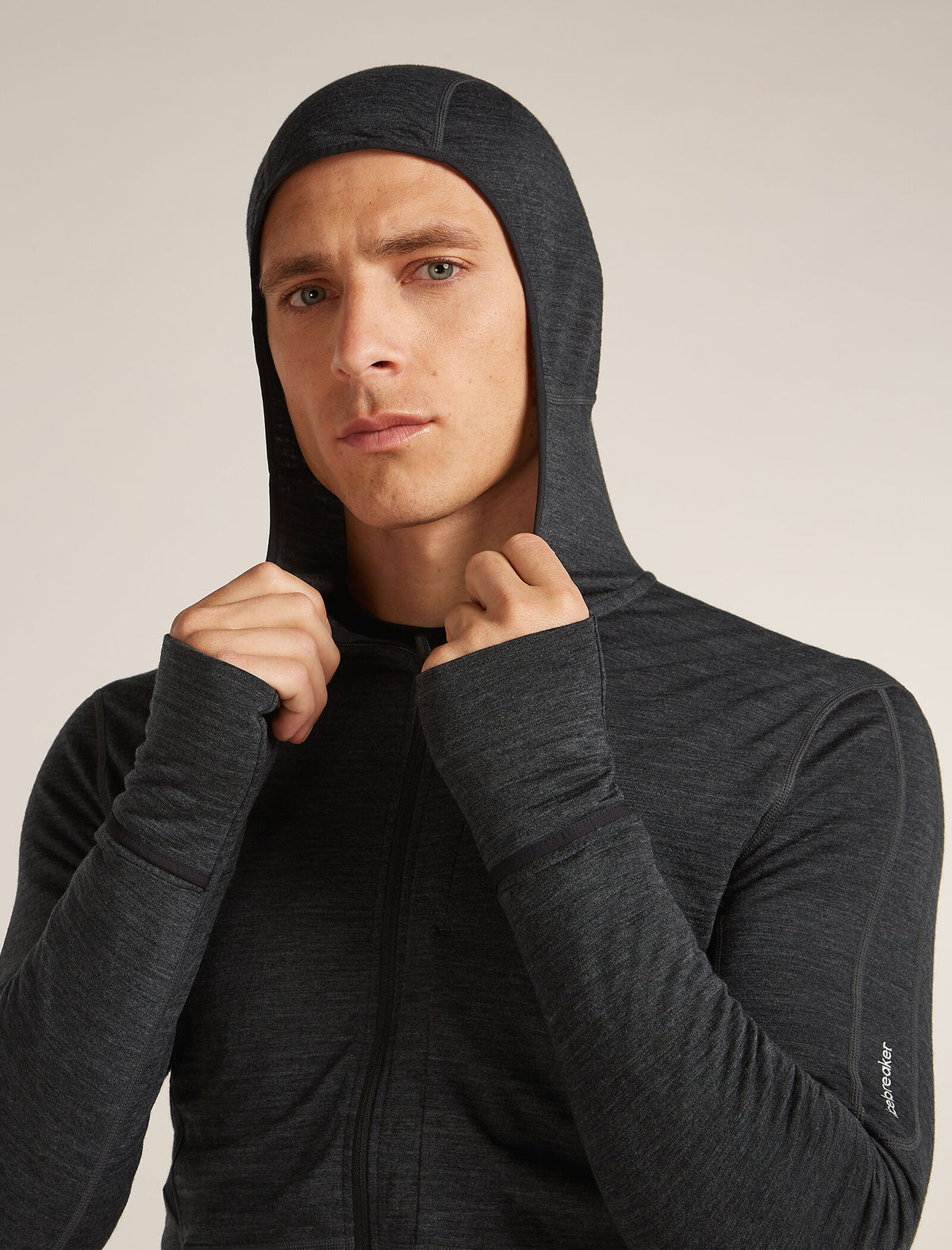 Men's 200 Descender Zip Hoodie Jet Hthr/Black - 8