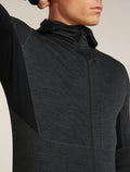 Men's 200 Descender Zip Hoodie Jet Hthr/Black - 9