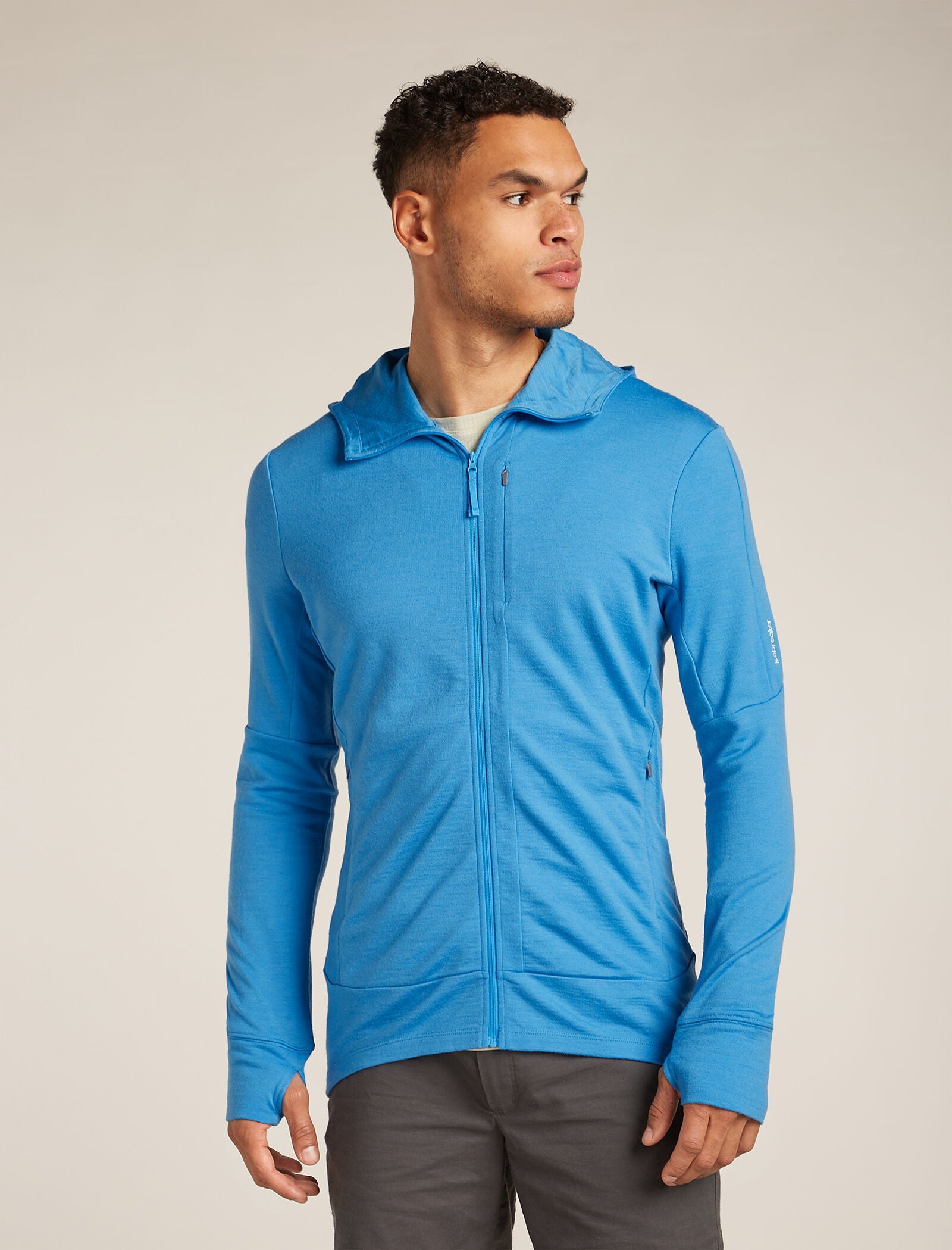 ウェア ai Men's Merino 260 Quantum Long Sleeve Zip Hoodie| icebreaker