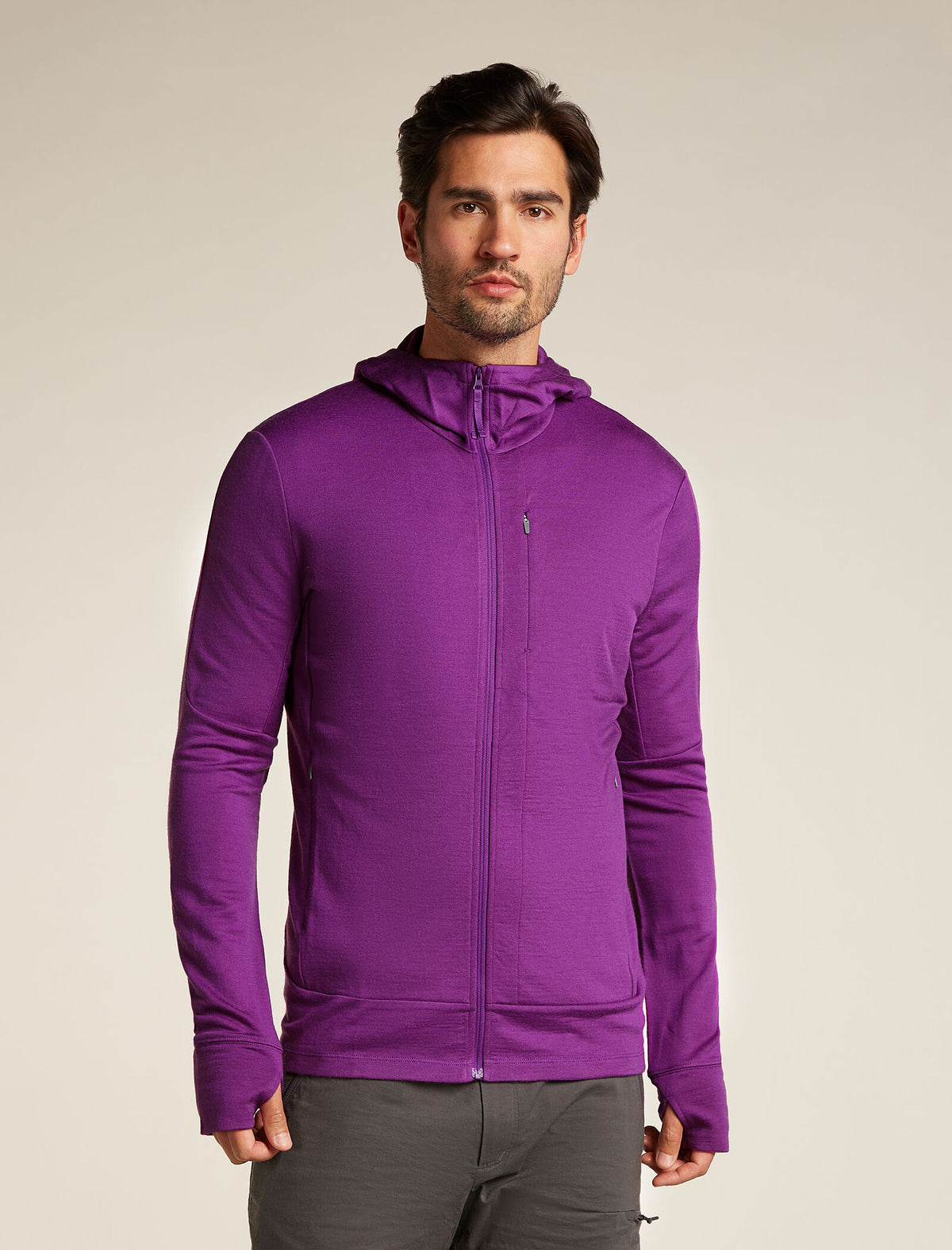 Men's Merino 260 Quantum Long Sleeve Zip Hoodie Passion - 1