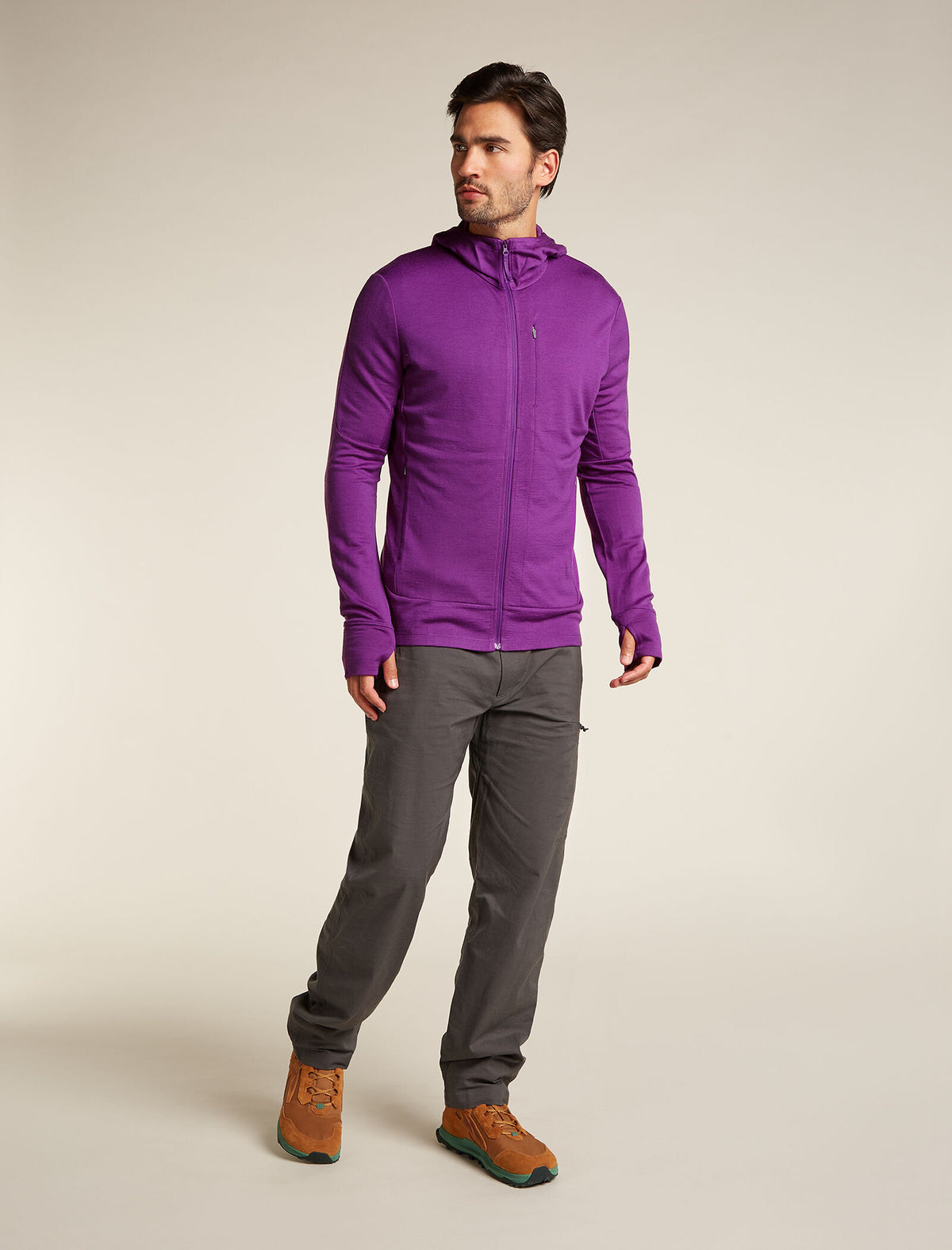 Men's Merino 260 Quantum Long Sleeve Zip Hoodie Passion - 3