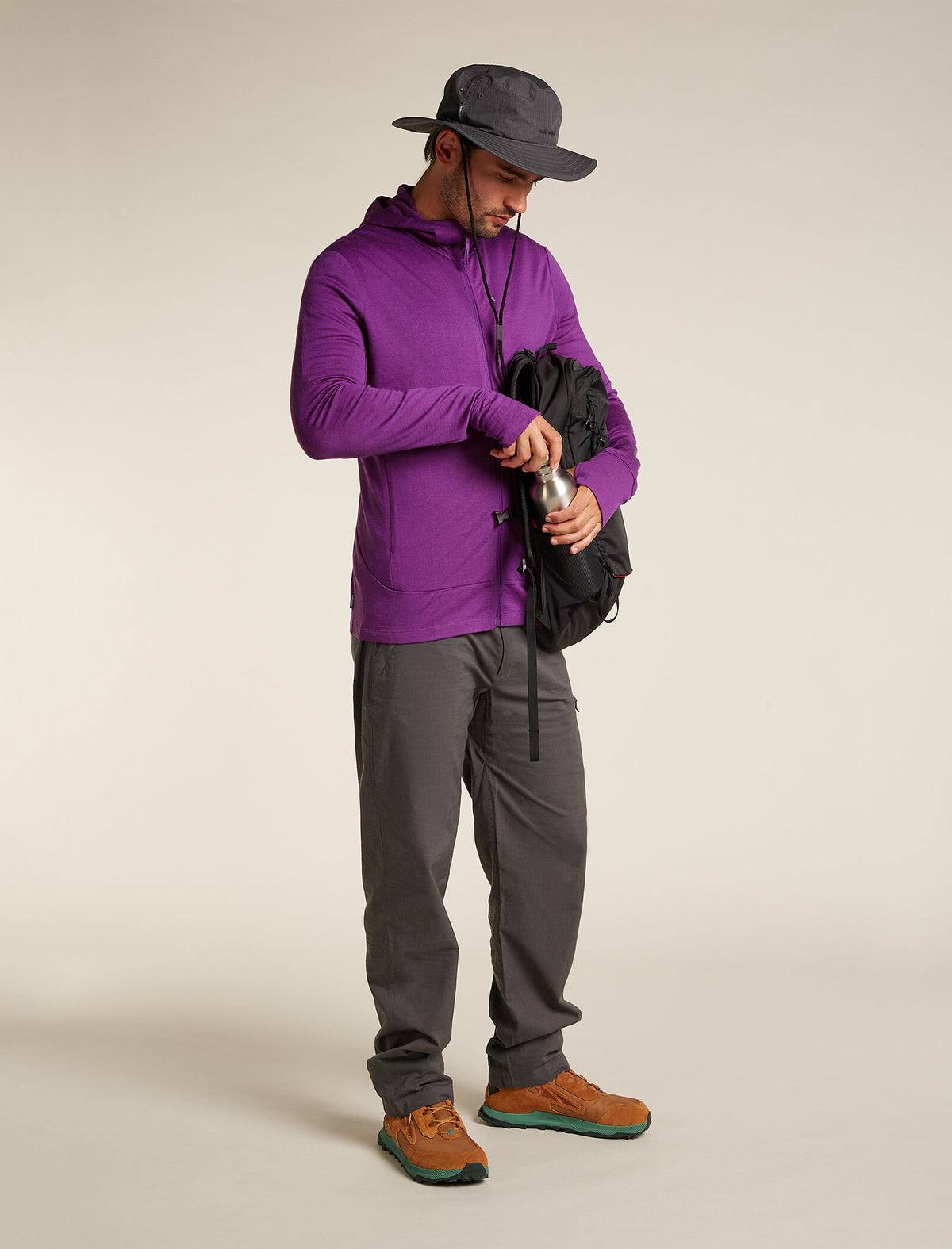 Men's Merino 260 Quantum Long Sleeve Zip Hoodie Passion - 4