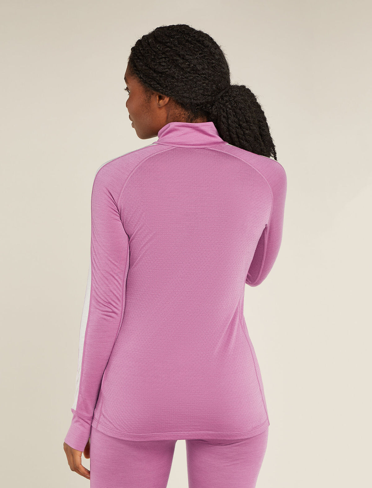 Top termico a maniche lunghe con zip corta in misto di lana merino 125 ZoneKnit™ Donna  - 2