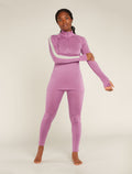 Top termico a maniche lunghe con zip corta in misto di lana merino 125 ZoneKnit™ Donna  - 3