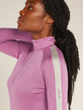 Top termico a maniche lunghe con zip corta in misto di lana merino 125 ZoneKnit™ Donna  - 5