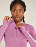 Top termico a maniche lunghe con zip corta in misto di lana merino 125 ZoneKnit™ Donna  - 7